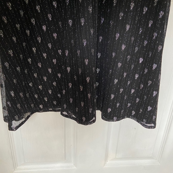 Evan-Picone, sleeveless, black and silver, summer, midi cockatil dress. Size 10 - Picture 4 of 7